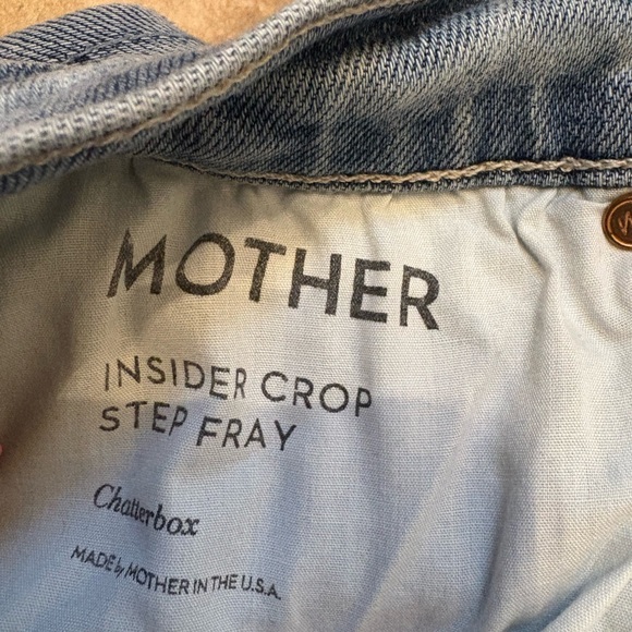 MOTHER Insider Crop Step Fray Jeans In Chatterbox Women’s Size 26 - Picture 10 of 16